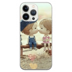 Husa personalizata tip carcasa HQPrint pentru Apple iPhone 14 Pro, model Kiss, multicolor, S1D1M0259