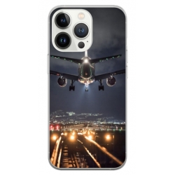 Husa personalizata tip carcasa HQPrint pentru Apple iPhone 14 Pro, model Airplane Landing, multicolor, S1D1M0266