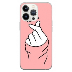 Husa personalizata tip carcasa HQPrint pentru Apple iPhone 14 Pro, model Heart Snap, multicolor, S1D1M0285