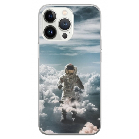 Husa personalizata tip carcasa HQPrint pentru Apple iPhone 14 Pro, model Astronaut in the Clouds, multicolor, S1D1M0290