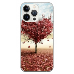 Husa personalizata tip carcasa HQPrint pentru Apple iPhone 14 Pro, model Heart Tree, multicolor, S1D1M0293