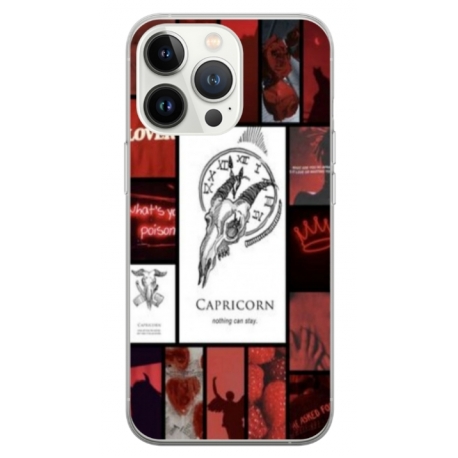 Husa personalizata tip carcasa HQPrint pentru Apple iPhone 14 Pro, model Capricorn, multicolor, S1D1M0295