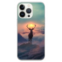 Husa personalizata tip carcasa HQPrint pentru Apple iPhone 14 Pro, model Antlers, multicolor, S1D1M0303