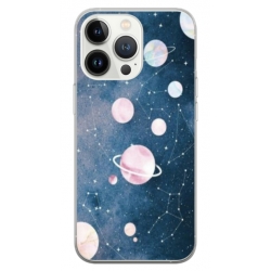 Husa personalizata tip carcasa HQPrint pentru Apple iPhone 14 Pro, model Solar System, multicolor, S1D1M0313