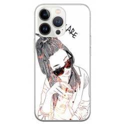 Husa personalizata tip carcasa HQPrint pentru Apple iPhone 14 Pro, model I dont care, multicolor, S1D1M0320