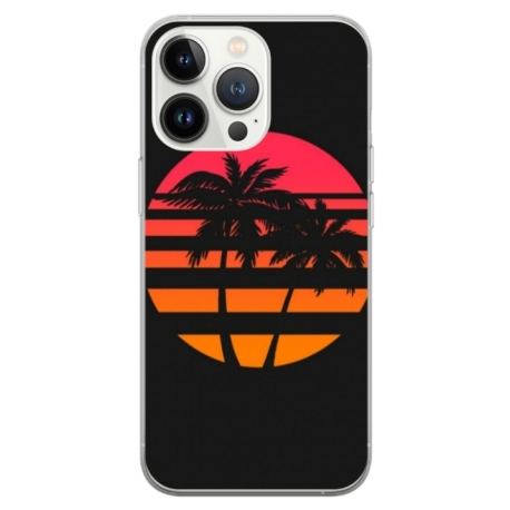 Husa personalizata tip carcasa HQPrint pentru Apple iPhone 14 Pro, model Beach View 3, multicolor, S1D1M0337