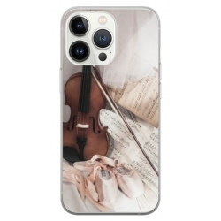 Husa personalizata tip carcasa HQPrint pentru Apple iPhone 14 Pro, model Violon, multicolor, S1D1M0371