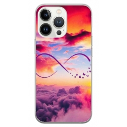 Husa personalizata tip carcasa HQPrint pentru Apple iPhone 14 Pro, model Bright Infinity, multicolor, S1D1M0377