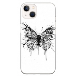 Husa personalizata tip carcasa HQPrint pentru Apple iPhone 14, model Butterfly 3, multicolor, S1D1M0030
