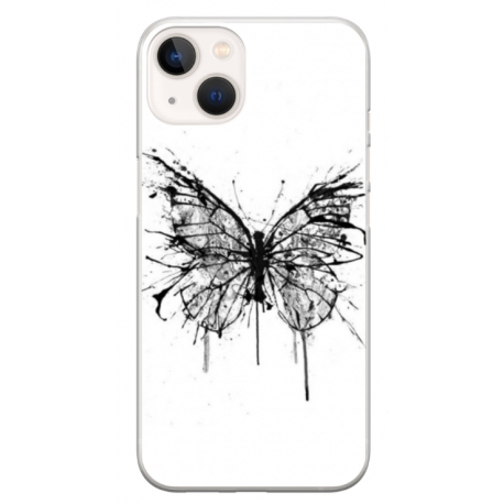 Husa personalizata tip carcasa HQPrint pentru Apple iPhone 14, model Butterfly 3, multicolor, S1D1M0030