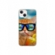 Husa personalizata tip carcasa HQPrint pentru Apple iPhone 14, model Cool Cat, multicolor, S1D1M0031