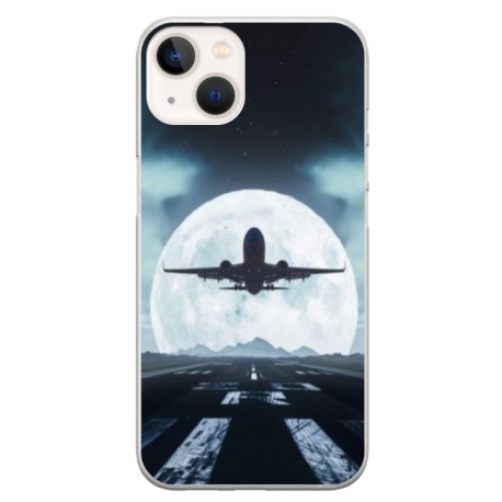 Husa personalizata tip carcasa HQPrint pentru Apple iPhone 14, model Moon Landing, multicolor, S1D1M0077