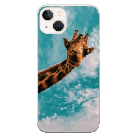 Husa personalizata tip carcasa HQPrint pentru Apple iPhone 14, model Giraffe 2, multicolor, S1D1M0096