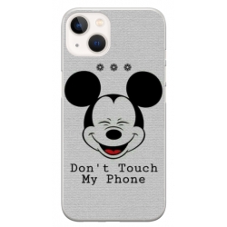 Husa personalizata tip carcasa HQPrint pentru Apple iPhone 14, model Dont Touch my Phone 3, multicolor, S1D1M0123