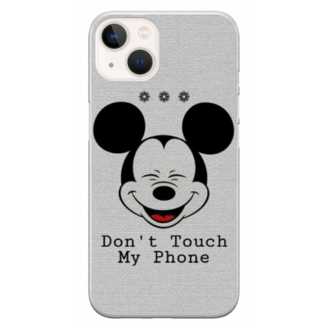 Husa personalizata tip carcasa HQPrint pentru Apple iPhone 14, model Dont Touch my Phone 3, multicolor, S1D1M0123