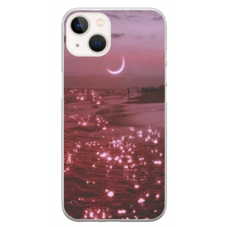 Husa personalizata tip carcasa HQPrint pentru Apple iPhone 14, model Pink Sky, multicolor, S1D1M0129