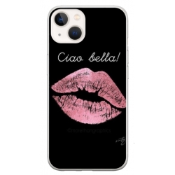 Husa personalizata tip carcasa HQPrint pentru Apple iPhone 14, model Ciao Bella, multicolor, S1D1M0261
