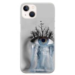 Husa personalizata tip carcasa HQPrint pentru Apple iPhone 14, model Teary Eye, multicolor, S1D1M0307
