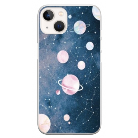 Husa personalizata tip carcasa HQPrint pentru Apple iPhone 14, model Solar System, multicolor, S1D1M0313
