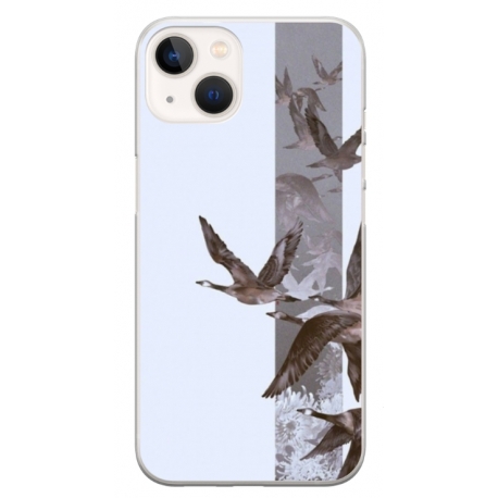 Husa personalizata tip carcasa HQPrint pentru Apple iPhone 14, model Birds, multicolor, S1D1M0314