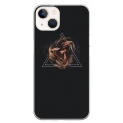 Husa personalizata tip carcasa HQPrint pentru Apple iPhone 14, model Triangle Rose, multicolor, S1D1M0316