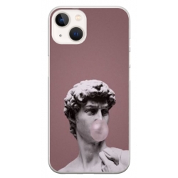 Husa personalizata tip carcasa HQPrint pentru Apple iPhone 14, model Bubble Gum Statue, multicolor, S1D1M0317