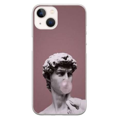 Husa personalizata tip carcasa HQPrint pentru Apple iPhone 14, model Bubble Gum Statue, multicolor, S1D1M0317