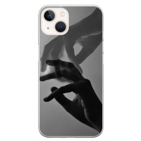 Husa personalizata tip carcasa HQPrint pentru Apple iPhone 14, model Hand Reach, multicolor, S1D1M0318
