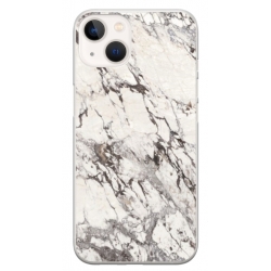 Husa personalizata tip carcasa HQPrint pentru Apple iPhone 14, model White Marble, multicolor, S1D1M0325