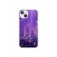 Husa personalizata tip carcasa HQPrint pentru Apple iPhone 14, model Purple Lightning, multicolor, S1D1M0354