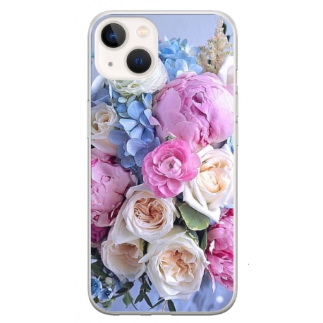 Husa personalizata tip carcasa HQPrint pentru Apple iPhone 15 Plus, model Flowers 1, multicolor, S1D1M0026