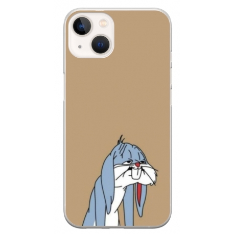 Husa personalizata tip carcasa HQPrint pentru Apple iPhone 15 Plus, model Tired Bunny, multicolor, S1D1M0027