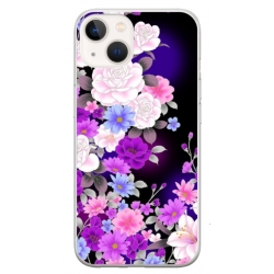 Husa personalizata tip carcasa HQPrint pentru Apple iPhone 15 Plus, model Flowers 3, multicolor, S1D1M0039