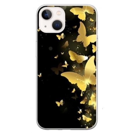 Husa personalizata tip carcasa HQPrint pentru Apple iPhone 15 Plus, model Butterfly 6, multicolor, S1D1M0045
