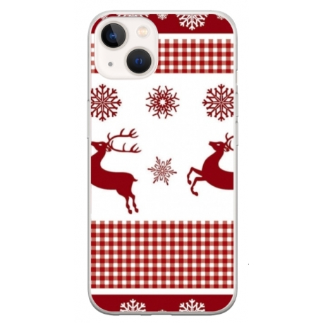 Husa personalizata tip carcasa HQPrint pentru Apple iPhone 15 Plus, model Reindeer 1, multicolor, S1D1M0051