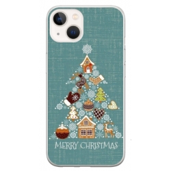 Husa personalizata tip carcasa HQPrint pentru Apple iPhone 15 Plus, model Merry Christmas 1, multicolor, S1D1M0056