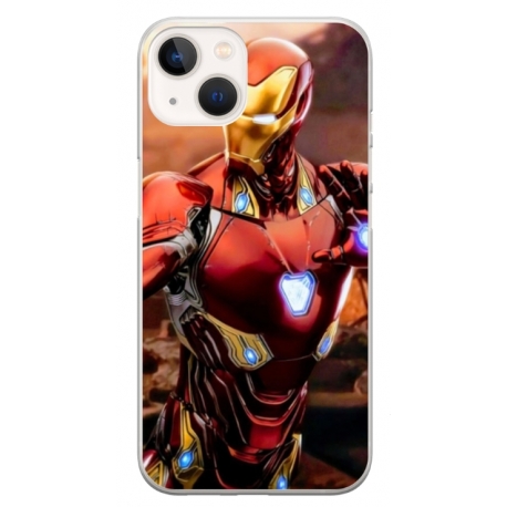 Husa personalizata tip carcasa HQPrint pentru Apple iPhone 15 Plus, model Iron Man 1, multicolor, S1D1M0102