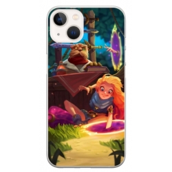 Husa personalizata tip carcasa HQPrint pentru Apple iPhone 15 Plus, model Tangled, multicolor, S1D1M0150