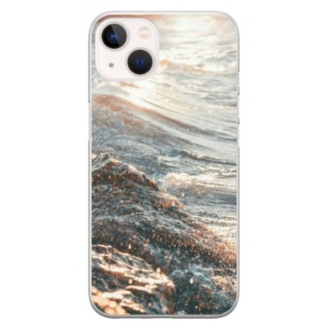 Husa personalizata tip carcasa HQPrint pentru Apple iPhone 15 Plus, model Ocean Water 1 , multicolor, S1D1M0200