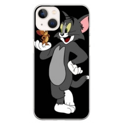 Husa personalizata tip carcasa HQPrint pentru Apple iPhone 15 Plus, model Tom and Jerry 2, multicolor, S1D1M0204