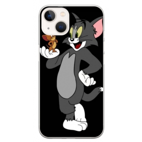Husa personalizata tip carcasa HQPrint pentru Apple iPhone 15 Plus, model Tom and Jerry 2, multicolor, S1D1M0204