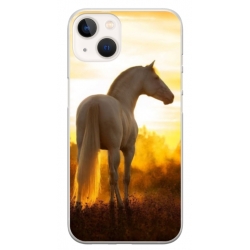 Husa personalizata tip carcasa HQPrint pentru Apple iPhone 15 Plus, model Horse 2, multicolor, S1D1M0218