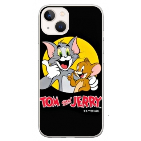 Husa personalizata tip carcasa HQPrint pentru Apple iPhone 15 Plus, model Tom and Jerry 4, multicolor, S1D1M0226