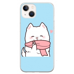 Husa personalizata tip carcasa HQPrint pentru Apple iPhone 15 Plus, model Cute Puppy, multicolor, S1D1M0232