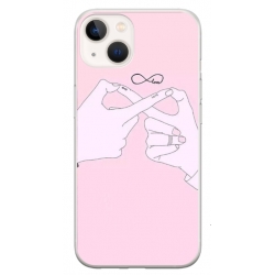 Husa personalizata tip carcasa HQPrint pentru Apple iPhone 15 Plus, model Infinity Togeter, multicolor, S1D1M0251