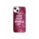 Husa personalizata tip carcasa HQPrint pentru Apple iPhone 15 Plus, model Keep Calm and Sparkle On, multicolor, S1D1M0252