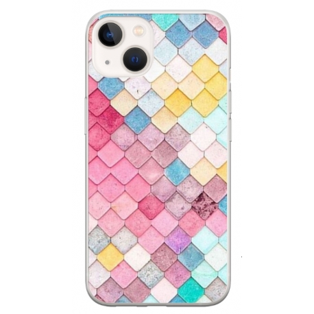 Husa personalizata tip carcasa HQPrint pentru Apple iPhone 15 Plus, model Color Scales, multicolor, S1D1M0258