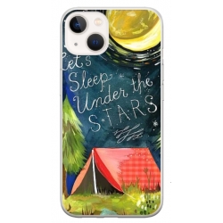 Husa personalizata tip carcasa HQPrint pentru Apple iPhone 15 Plus, model Lets sleep under the STARS, multicolor, S1D1M0268