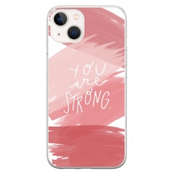 Husa personalizata tip carcasa HQPrint pentru Apple iPhone 15 Plus, model You are Strong, multicolor, S1D1M0275