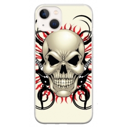 Husa personalizata tip carcasa HQPrint pentru Apple iPhone 15 Plus, model Skull 1, multicolor, S1D1M0284